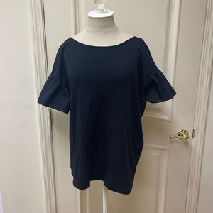 Black Halogen Ruffle Sleeved Shirt